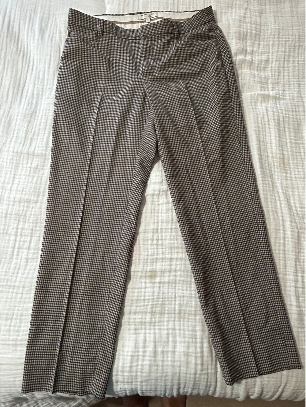 Banana Republic Italian Wool Houndstooth Dress Pants Trousers